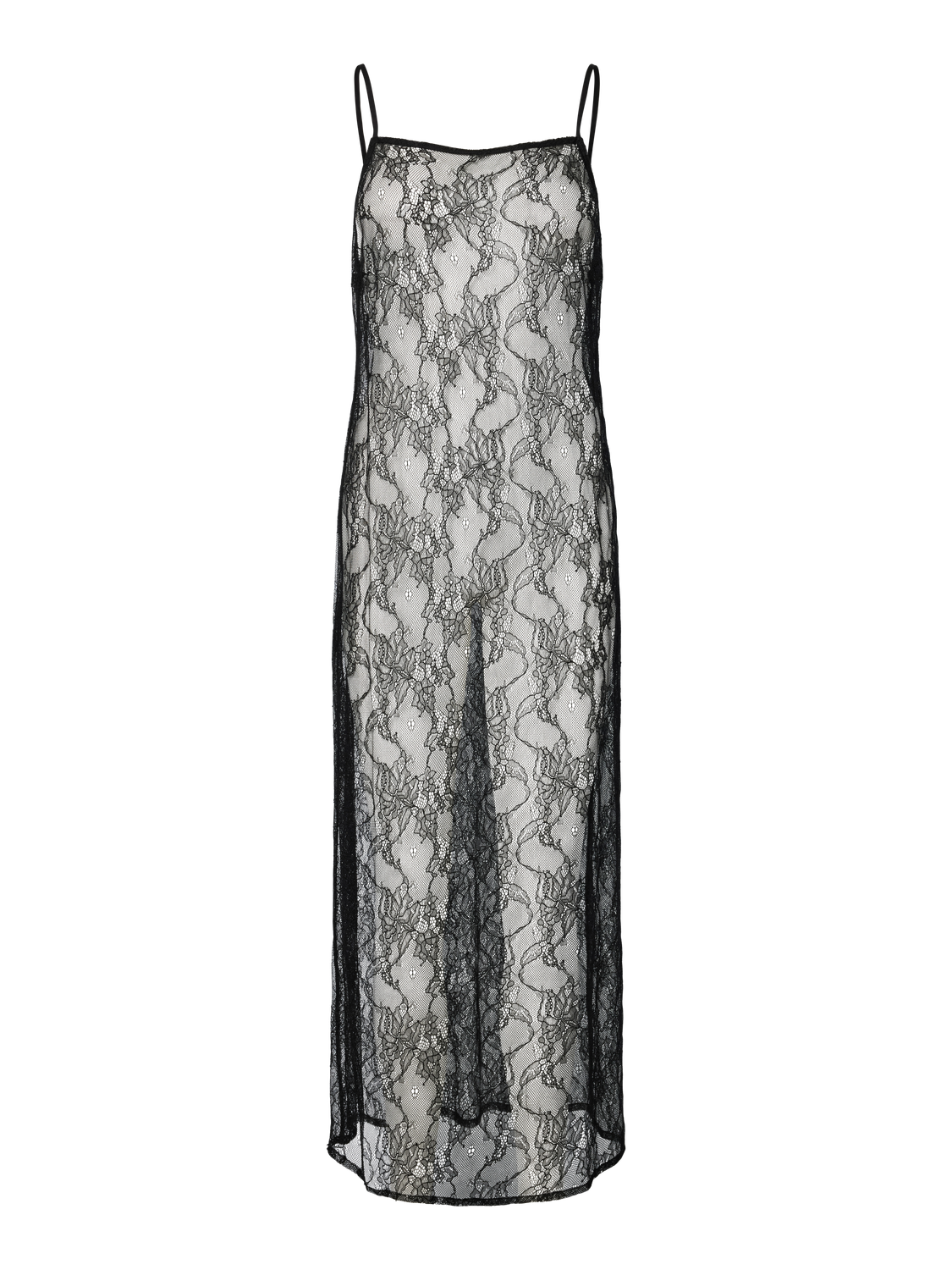 PCFRILLE LONG DRESS - Black